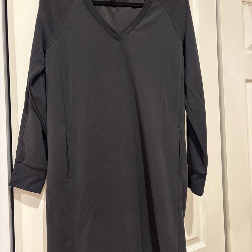 Athleta Black V Neck Dress